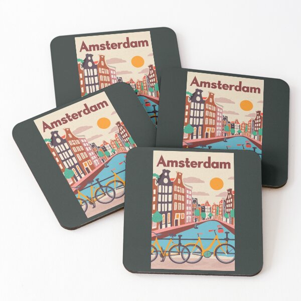 Item preview, A Vintage Travel Art of Amsterdam - Netherlands  designed and sold by GoodOldVintage.