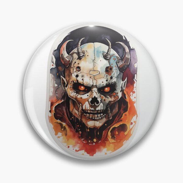Item preview, Satanic monster, smiling skull, devil from halloween hell designed and sold by desinganddecor.