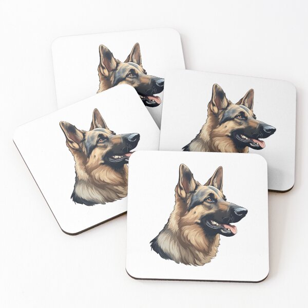 Item preview, Alsatian Wolf Dog Head Portrait Illustration designed and sold by solrevolver.