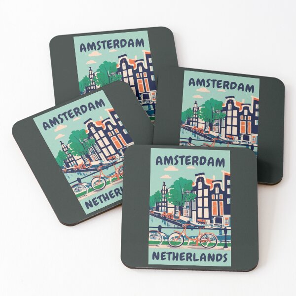 Item preview, A Vintage Travel Art of Amsterdam - Netherlands  designed and sold by GoodOldVintage.