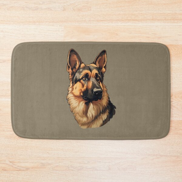 Artikelvorschau, Berger Allemand Hundekopf-Portraitillustration entworfen und verkauft von solrevolver.