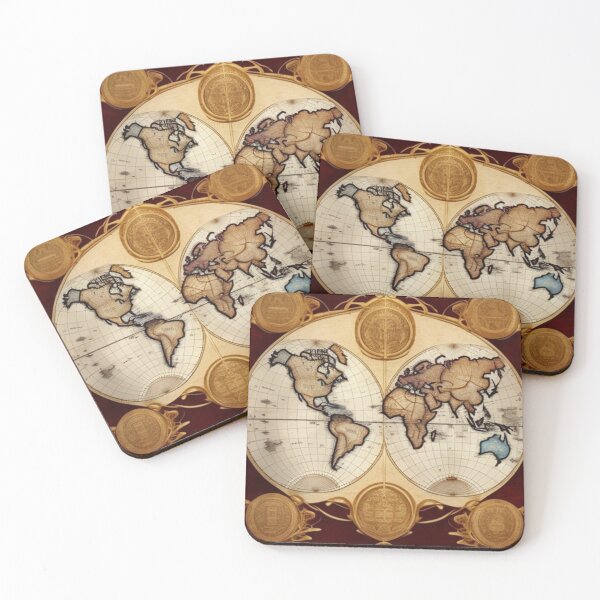 Item preview, Vintage decorative world map  designed and sold by Roxburylane.