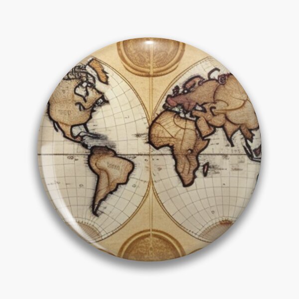 Item preview, Vintage decorative world map  designed and sold by Roxburylane.