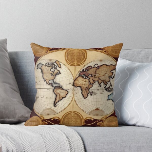 Item preview, Vintage decorative world map  designed and sold by Roxburylane.