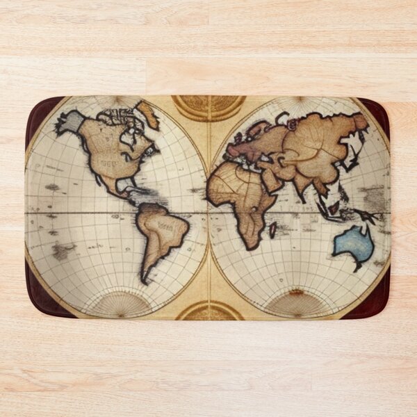 Item preview, Vintage decorative world map  designed and sold by Roxburylane.