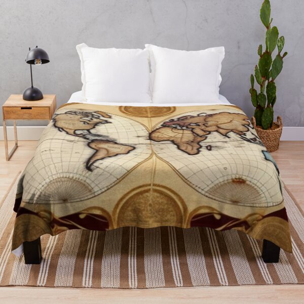 Item preview, Vintage decorative world map  designed and sold by Roxburylane.