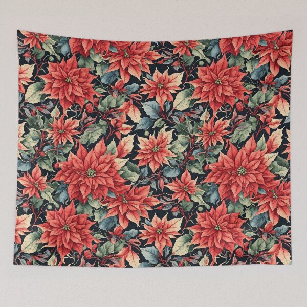 Item preview, Watercolor Poinsettias Pattern designed and sold by Patternliss.