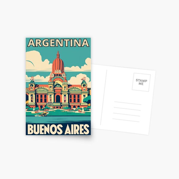 Item preview, A Vintage Travel Art of Buenos Aires - Argentina  designed and sold by GoodOldVintage.