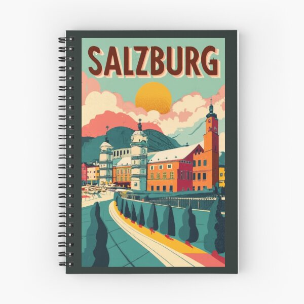 Item preview, A Vintage Travel Art of Salzburg - Austria  designed and sold by GoodOldVintage.