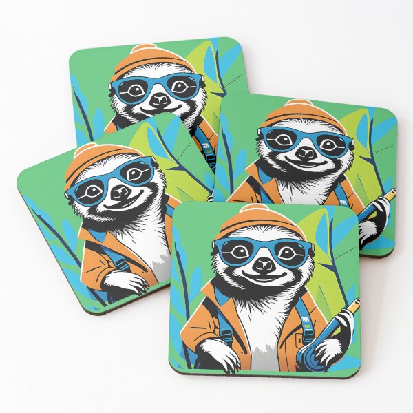 Item preview, Hipster sloth going in woods designed and sold by slothsandducks.