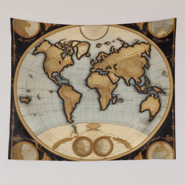 Item preview, Vintage map of the world  designed and sold by Roxburylane.