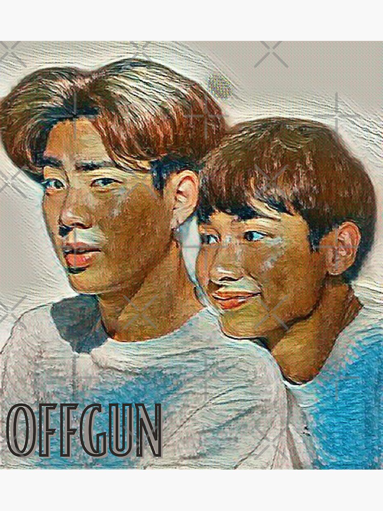 GMMTV - coupled actors OffGun oil painting style | Sticker