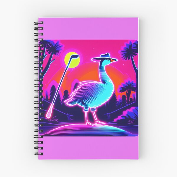 Item preview, Neon goose on golf course designed and sold by slothsandducks.