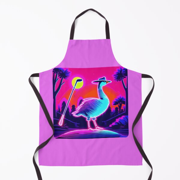 Item preview, Neon goose on golf course designed and sold by slothsandducks.