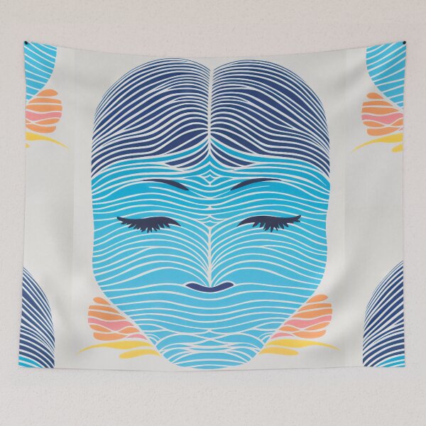 Item preview, Harmonious Mantas and Watercolors: An Asian-inspired Abstraction designed and sold by Piotrek0001.