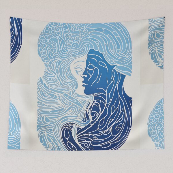Item preview, Harmonious Mantas and Watercolors: An Asian-inspired Abstraction designed and sold by Piotrek0001.