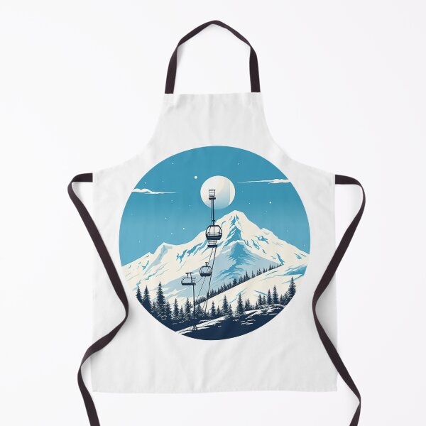 Item preview, Ski lift blue snowy mountains designed and sold by PawelNature.