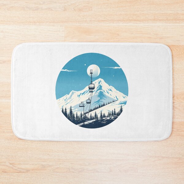 Item preview, Ski lift blue snowy mountains designed and sold by PawelNature.