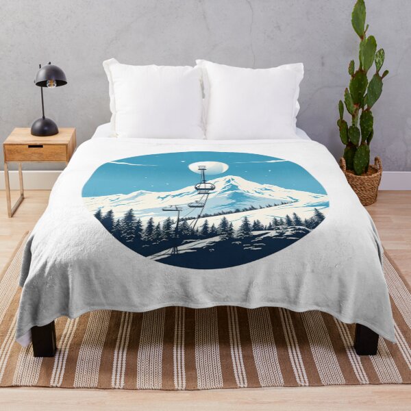 Item preview, Ski lift blue snowy mountains designed and sold by PawelNature.