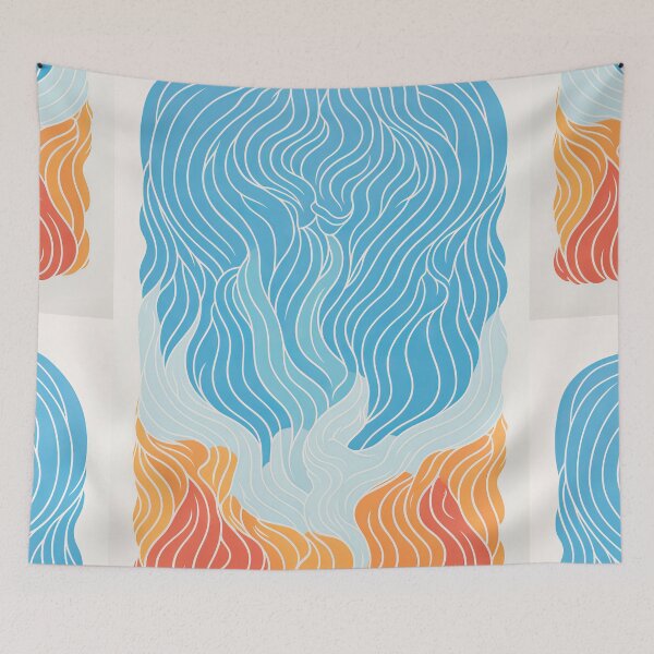 Item preview, Harmonious Mantas and Watercolors: An Asian-inspired Abstraction designed and sold by Piotrek0001.