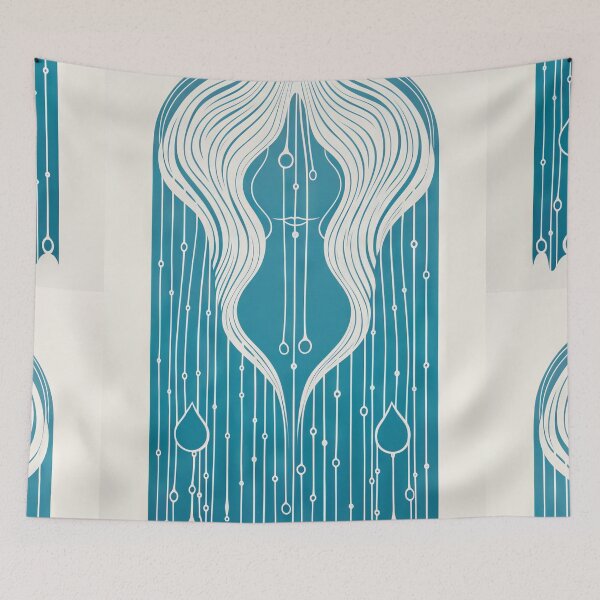 Item preview, Harmonious Mantas and Watercolors: An Asian-inspired Abstraction designed and sold by Piotrek0001.