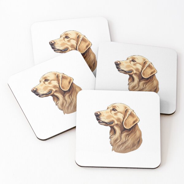 Item preview, Goldie Retriever Dog Head Portrait Illustration designed and sold by solrevolver.