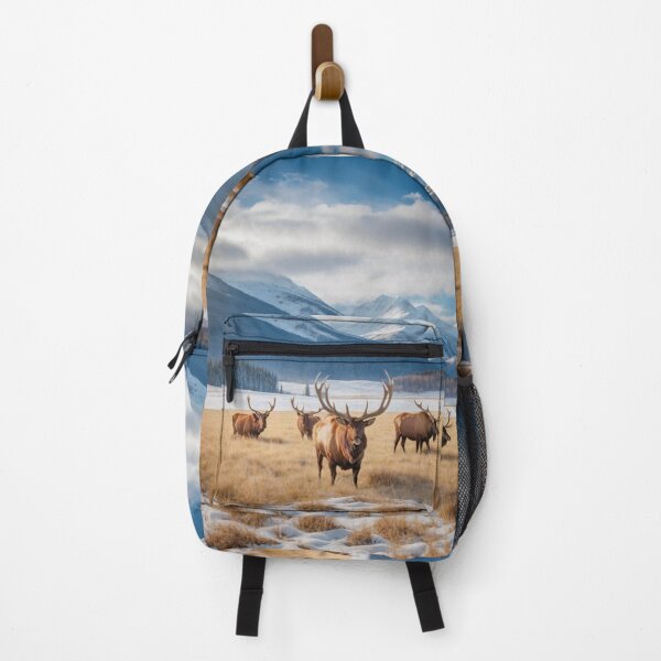 Item preview, Group of Elk on the cold plains designed and sold by AngelottiCR.