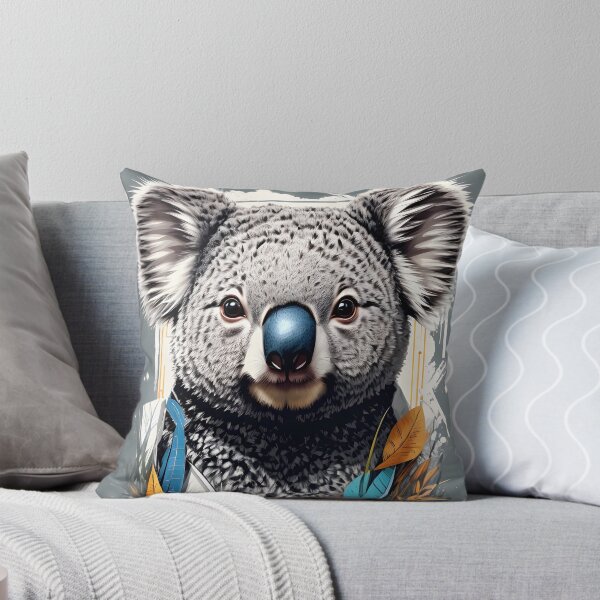 Artikelvorschau, Koala-Königreich: Exquisite Koala-Kopf-Illustration entworfen und verkauft von Ceemko's Vintage Corner.
