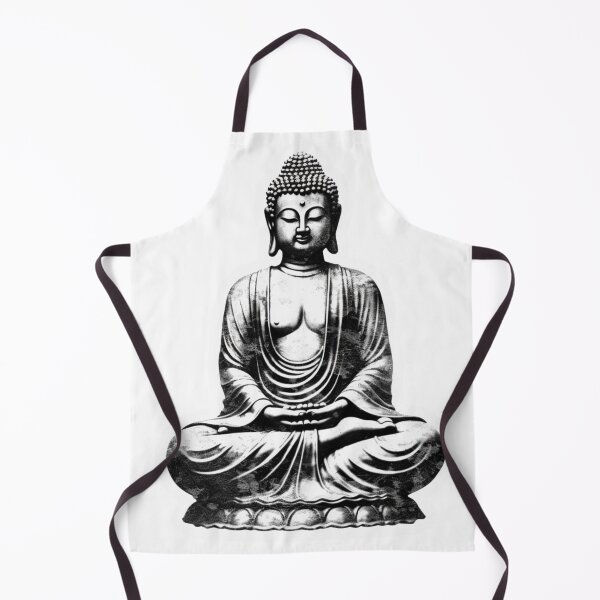 Item preview, Buddha Black White , Meditation Sticker For Different Surfaces designed and sold by MartynGrey.