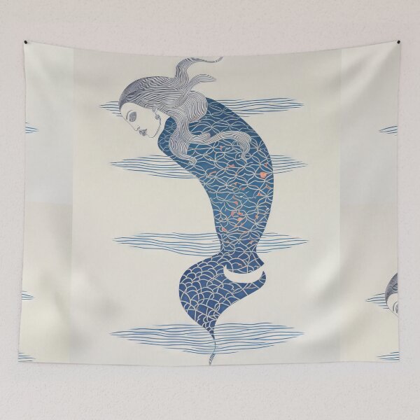 Item preview, Harmonious Mantas and Watercolors: An Asian-inspired Abstraction designed and sold by Piotrek0001.