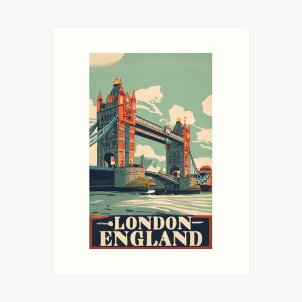 Item preview, A Vintage Travel Art of London - England  designed and sold by GoodOldVintage.