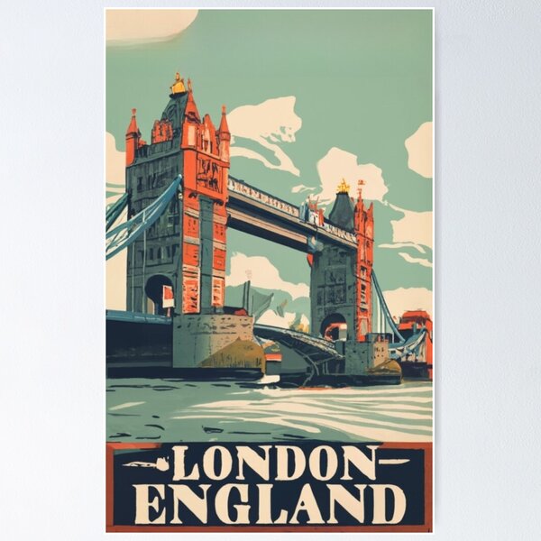 Item preview, A Vintage Travel Art of London - England  designed and sold by GoodOldVintage.