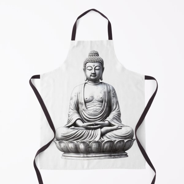 Item preview, Buddha Black White , positive bright sticker For Different Surfaces designed and sold by MartynGrey.