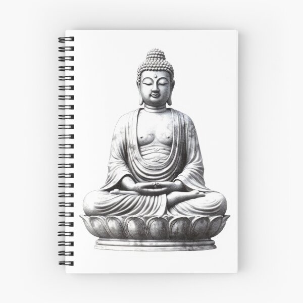 Item preview, Buddha Black White , positive bright sticker For Different Surfaces designed and sold by MartynGrey.