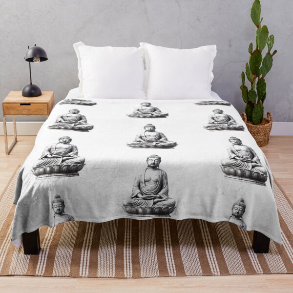 Item preview, Buddha Black White , positive bright sticker For Different Surfaces designed and sold by MartynGrey.