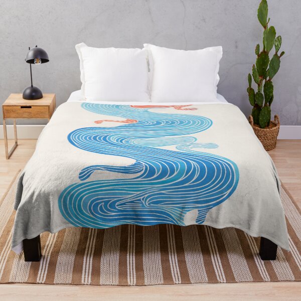 Item preview, Harmonious Mantas and Watercolors: An Asian-inspired Abstraction designed and sold by Piotrek0001.