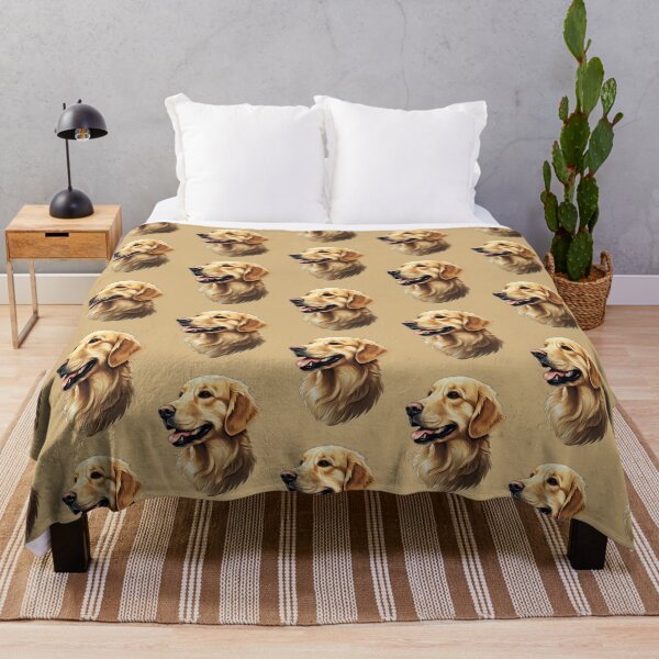 Item preview, Golden Retriever Dog Head Portrait Illustration designed and sold by solrevolver.
