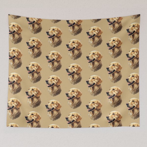 Item preview, Golden Retriever Dog Head Portrait Illustration designed and sold by solrevolver.