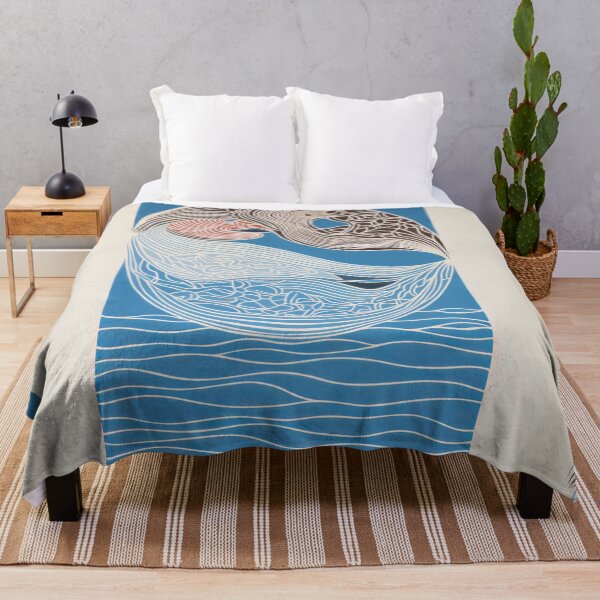 Item preview, Harmonious Mantas and Watercolors: An Asian-inspired Abstraction designed and sold by Piotrek0001.