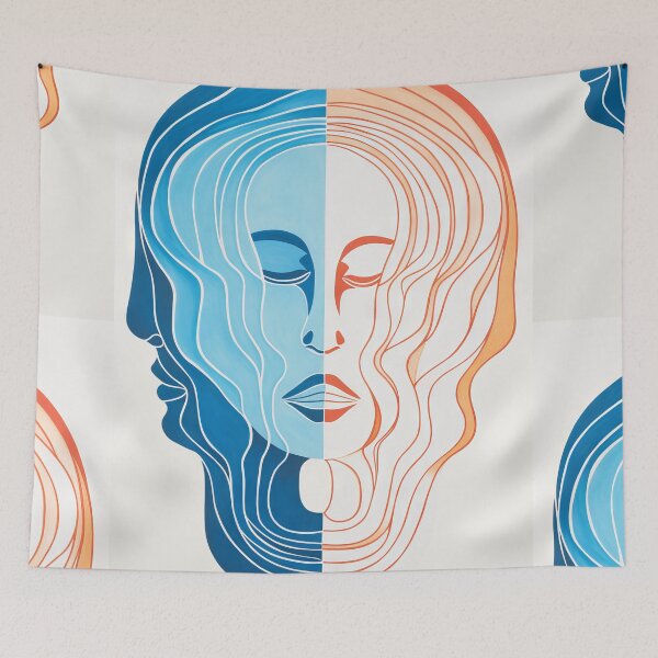 Item preview, Harmonious Mantas and Watercolors: An Asian-inspired Abstraction designed and sold by Piotrek0001.