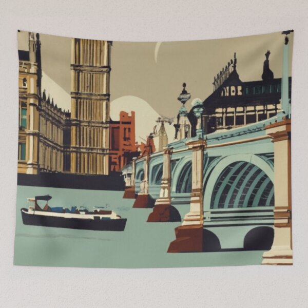 Item preview, A Vintage Travel Art of London - England  designed and sold by GoodOldVintage.