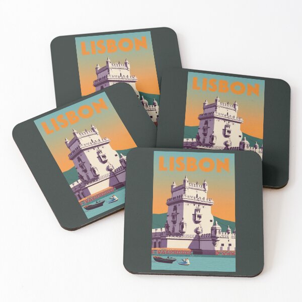 Item preview, A Vintage Travel Art of Lisbon - Portugal  designed and sold by GoodOldVintage.