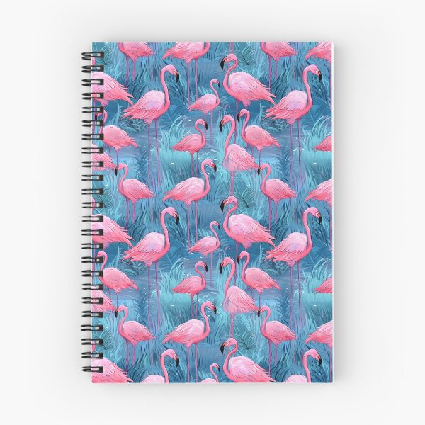Item preview, Seemless flamingo pink and blue designed and sold by windylize.