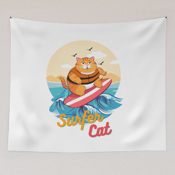 Item preview, Surfer Cat designed and sold by naragagil.