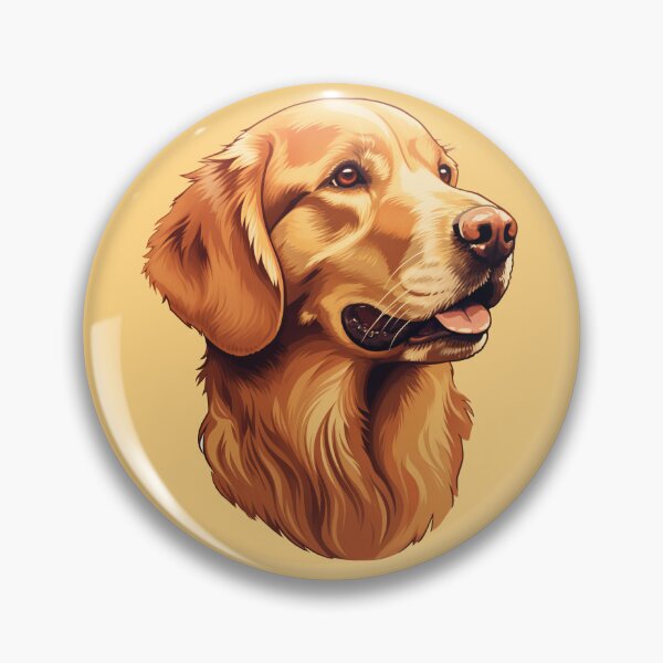 Item preview, Goldie Retrievers Dog Head Portrait Illustration designed and sold by solrevolver.