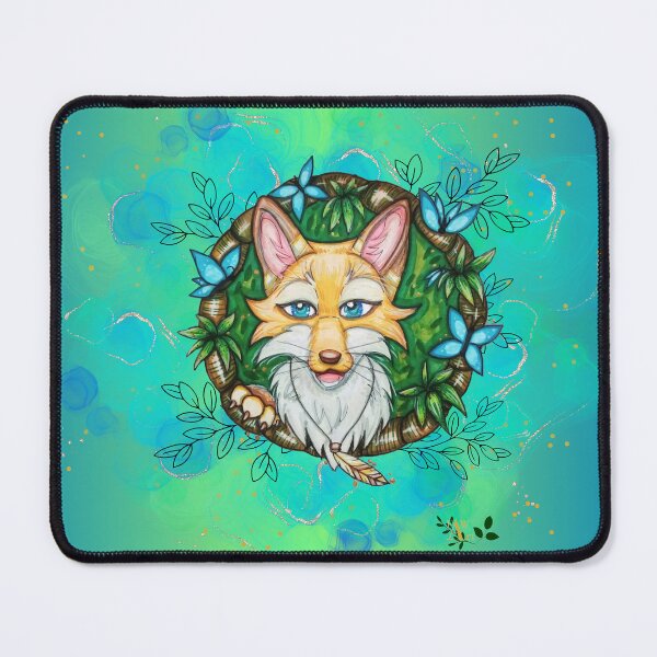 Item preview, Fox with blue butterflies designed and sold by farahmae.