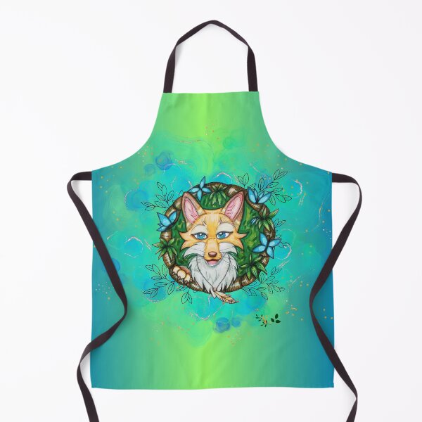 Item preview, Fox with blue butterflies designed and sold by farahmae.