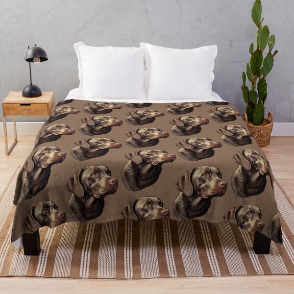 Item preview, Chocolate Labrador Retriever Dog Head Portrait Illustration designed and sold by solrevolver.