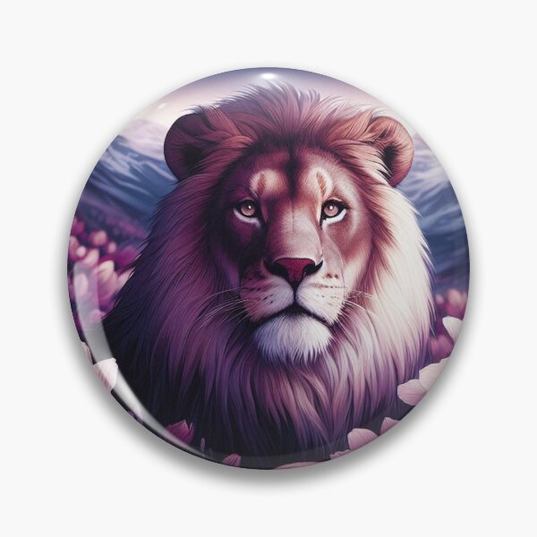 Item preview, Mountain Lion In a Field of Anemone Flowers, Luminism designed and sold by ComputerContent.