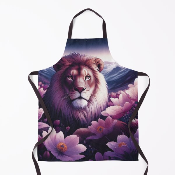Item preview, Mountain Lion In a Field of Anemone Flowers, Luminism designed and sold by ComputerContent.